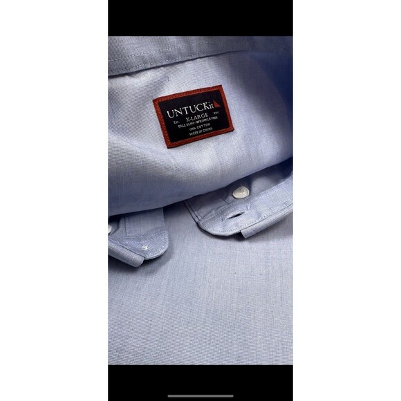 UNTUCKit Light Blue Casual Button Down Shirt - Picture 9 of 9